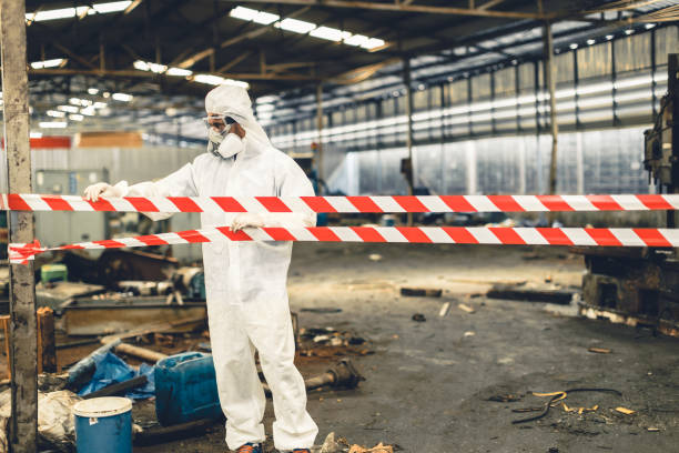 Professional Sewage Cleanup technician working in Montgomery, GA
